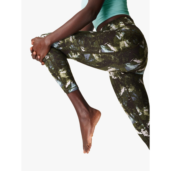 Sweaty Betty Leggings Small Green Floral Super Sculpt High Rise Workout - Picture 14 of 16